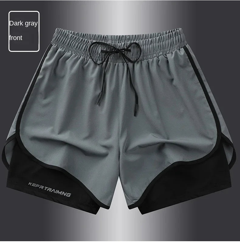 Two-layered gym running shorts by The Clothing Company Sydney, featuring a lightweight fitness design and comfortable fit.