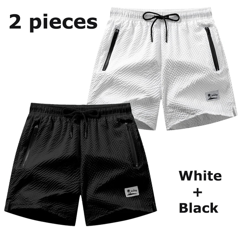 Men's beach mesh liner swim shorts with zipper pockets, quick-dry fabric, casual summer board shorts by The Clothing Company Sydney