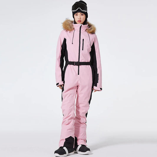 Winter Jumpsuit Ski Suit Outdoor Snowboard Jacket Suit Waterproof Windproof Set Warm Snow Jumpsuit - The Clothing Company Sydney