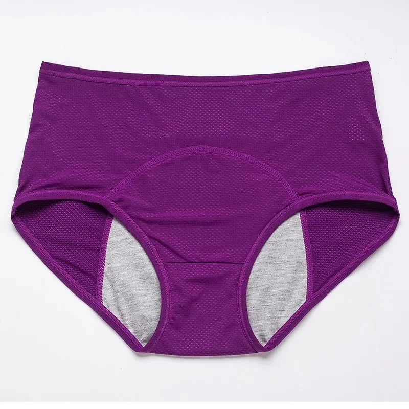 Plus size mesh period underwear by The Clothing Company Sydney, mid waist leak-proof menstrual panties showing breathable fabric.