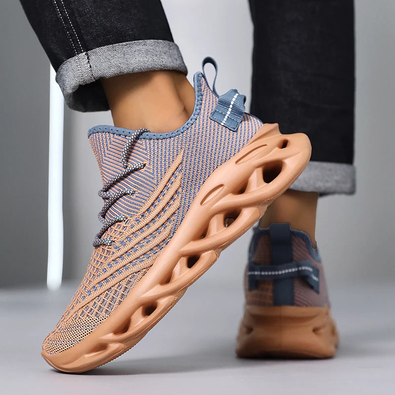 Men's breathable running sneakers by The Clothing Company Sydney, outdoor non-slip casual sports shoes with comfortable design.