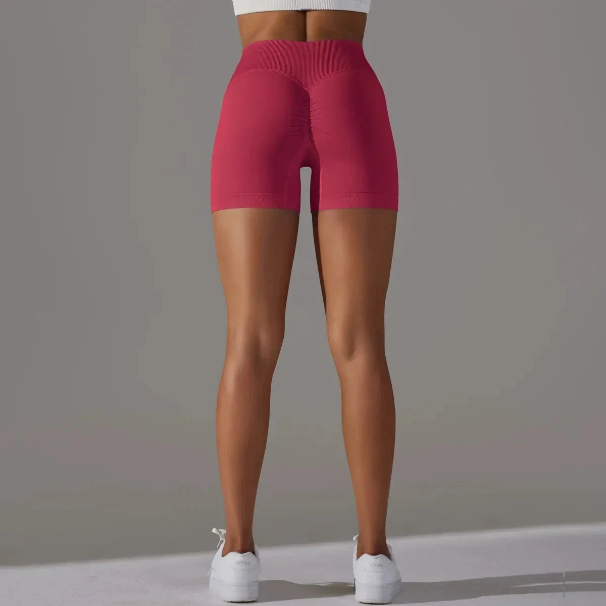 Women’s high waist fitness yoga leggings by The Clothing Company Sydney featuring seamless design, scrunch butt, and gym-ready fit.