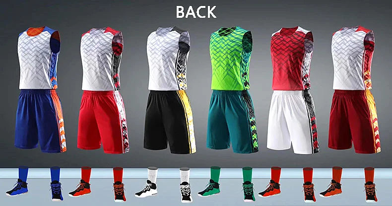 Customized reversible basketball jersey and shorts set for men, women, and kids, made of quick-drying fabric by The Clothing Company Sydney