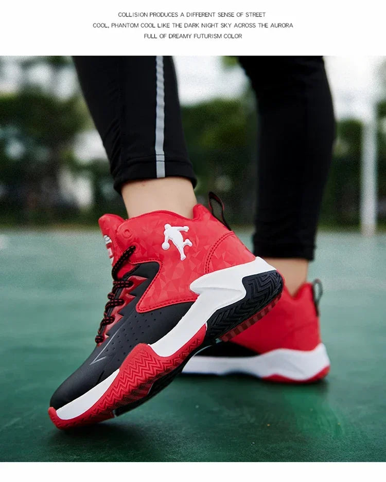 Kids basketball shoes from The Clothing Company Sydney, breathable sneakers with non-slip soles for active play.