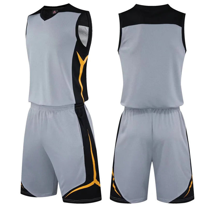 Two-piece sportswear basketball jersey and shorts set for men, women, and kids, by The Clothing Company Sydney.