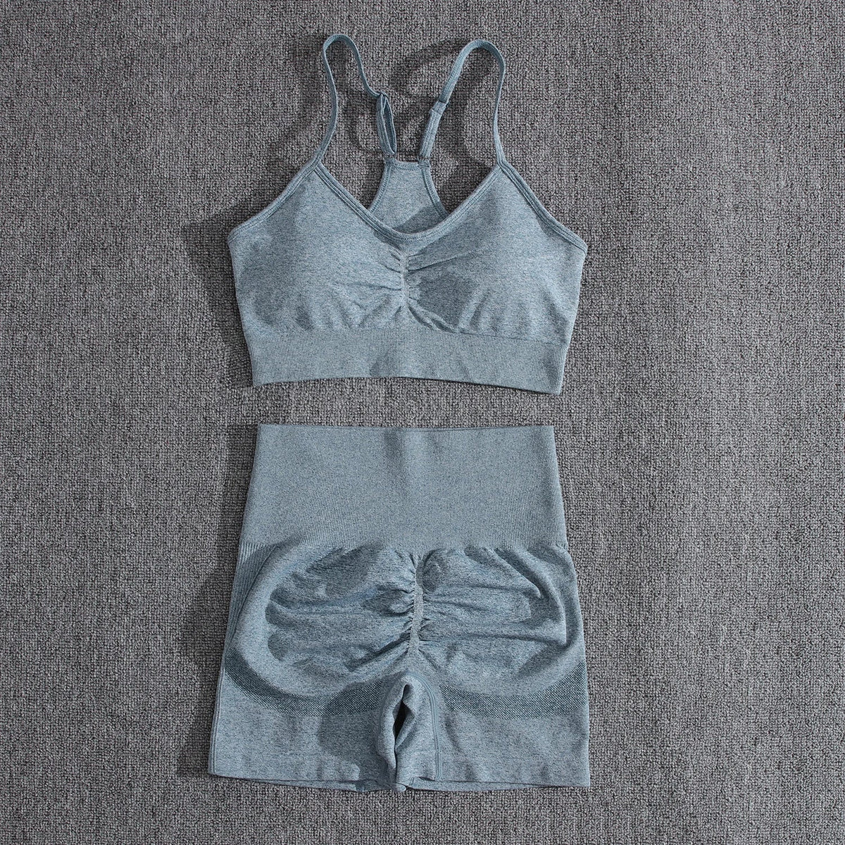Womens Two Piece Set Peach Shorts Trackuists Gym Yoga Running Halter Fitness Shorts Push Up Bra Top Set The Clothing Company Sydney
