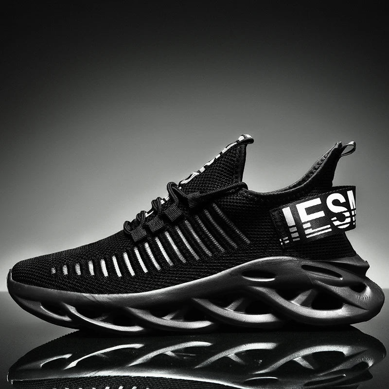 Men's breathable running sneakers by The Clothing Company Sydney, outdoor non-slip sports shoes with casual comfort and sporty design.