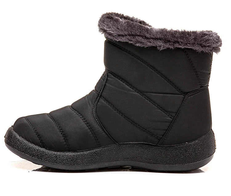 Women’s winter snow boots by The Clothing Company Sydney with warm fur lining and ankle-high design for cold weather wear.