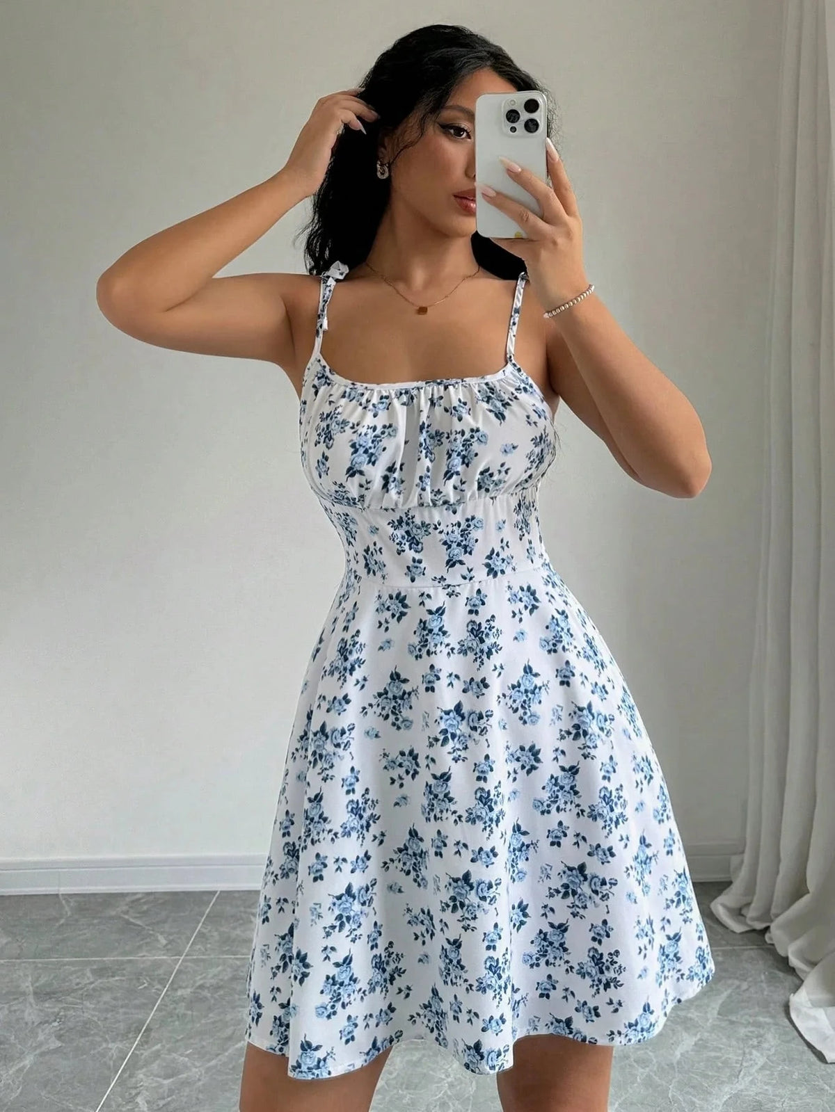 Women's Summer Floral Spaghetti Strap Beach Short Mini Dress The Clothing Company Sydney