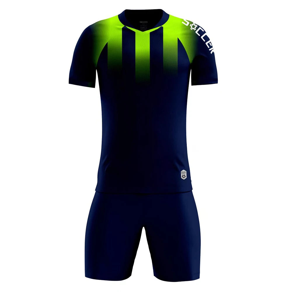 Men's Women's Kids Football Jersey Shorts Set Custom Soccer Uniform Outfit Kids School Team Training Kit The Clothing Company Sydney