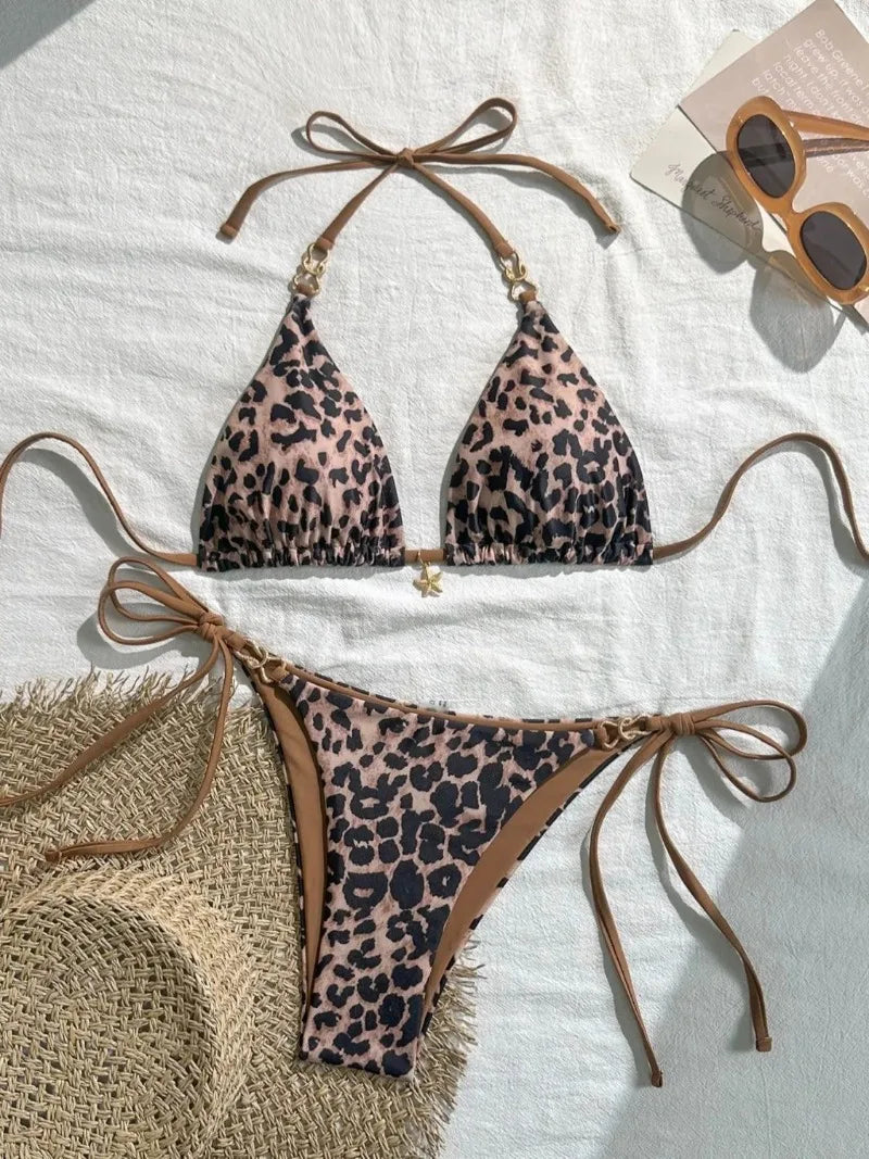 Black and white polka dot bikini set by The Clothing Company Sydney, two-piece swimsuit with classic beachwear style.
