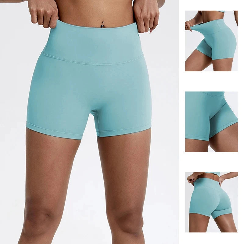 Women's high waist fitness leggings and cycling shorts from The Clothing Company Sydney, designed for workout and yoga activities.
