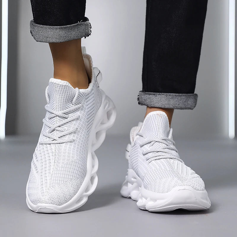Men's breathable running sneakers from The Clothing Company Sydney, outdoor sports shoes with non-slip soles and casual comfort.