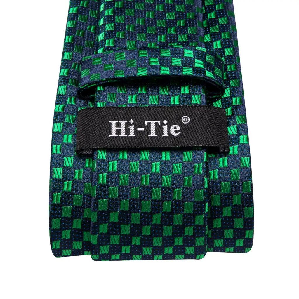 Green paisley silk tie set for men including necktie, pocket square, and cufflinks from The Clothing Company Sydney.