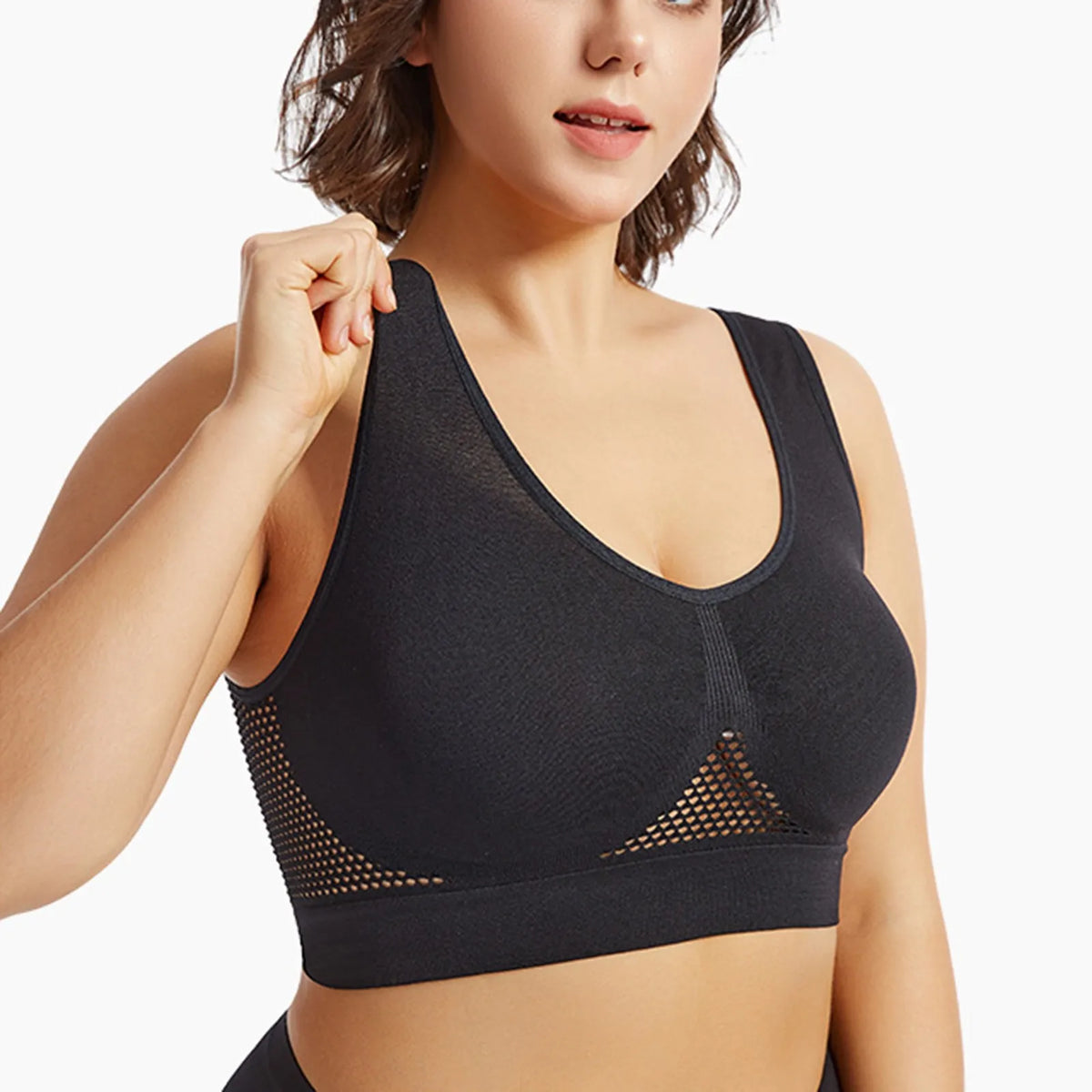Shockproof sports bra by The Clothing Company Sydney, high support fitness bra with anti-sag design and stylish look.