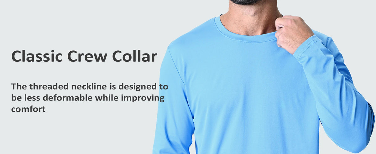 Men's UPF 80+ sun protection quick-dry long sleeve athletic T-shirt by The Clothing Company Sydney, designed for sports and outdoor activities.