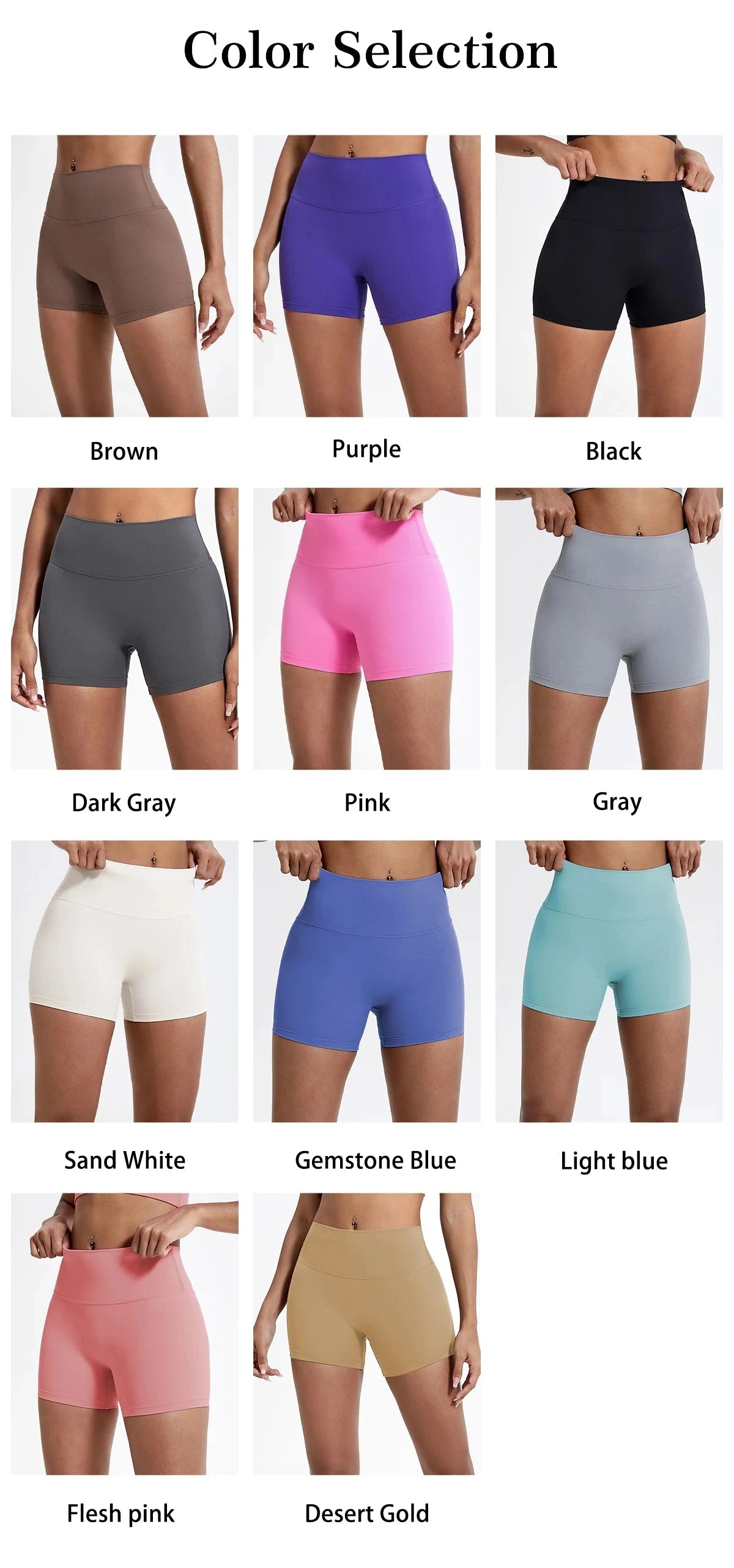 Women's high waist fitness cycling shorts from The Clothing Company Sydney, slim fit workout leggings for gym and yoga activities.