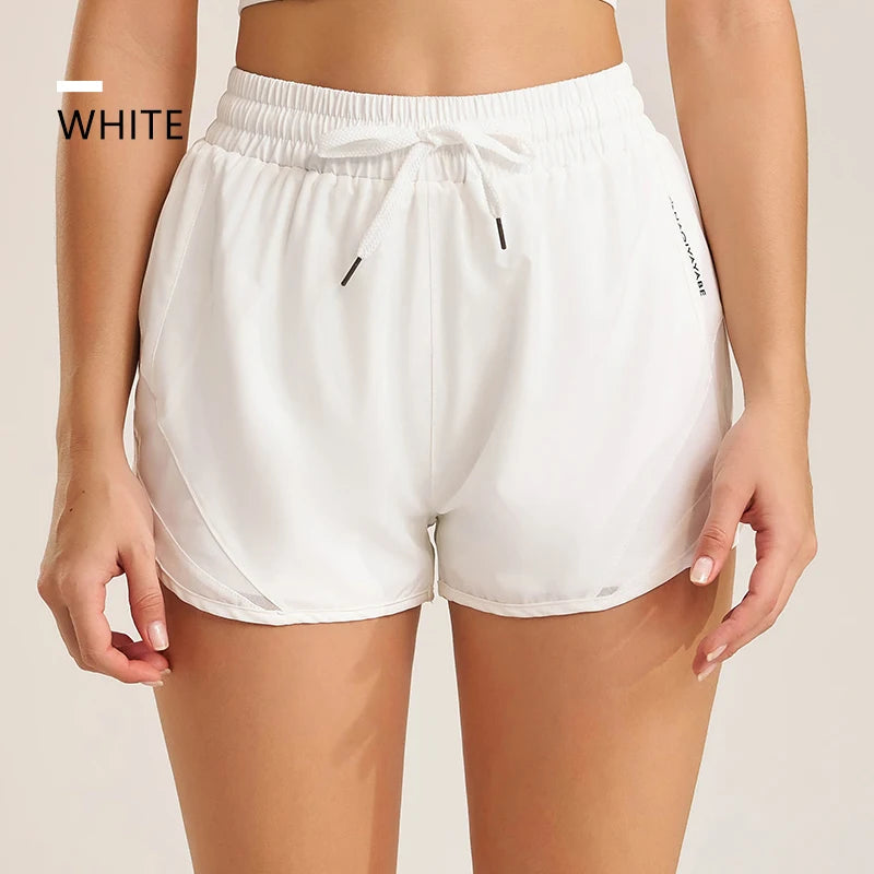 Women’s fitness yoga shorts by The Clothing Company Sydney, activewear bottoms for running, gym, and workout activities.