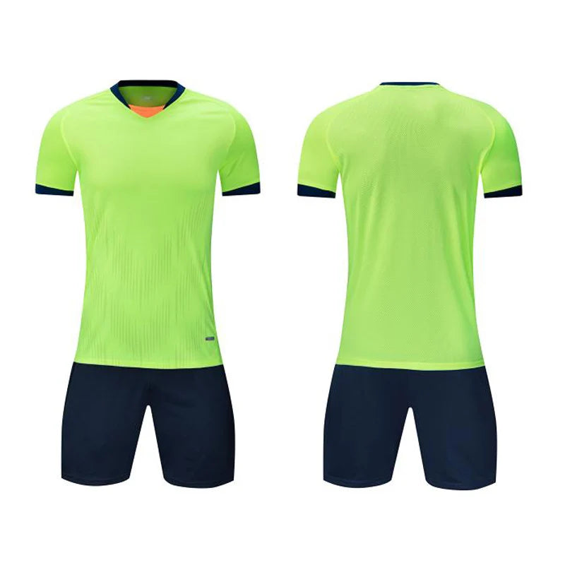 Adult kids football jerseys and soccer uniform set by The Clothing Company Sydney, quick-drying sportswear for team training and futsal.