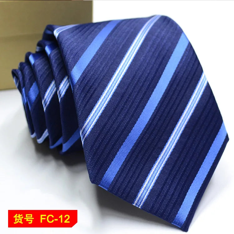 Men's floral and solid jacquard ties from The Clothing Company Sydney, showcasing stylish 7-8cm necktie designs.