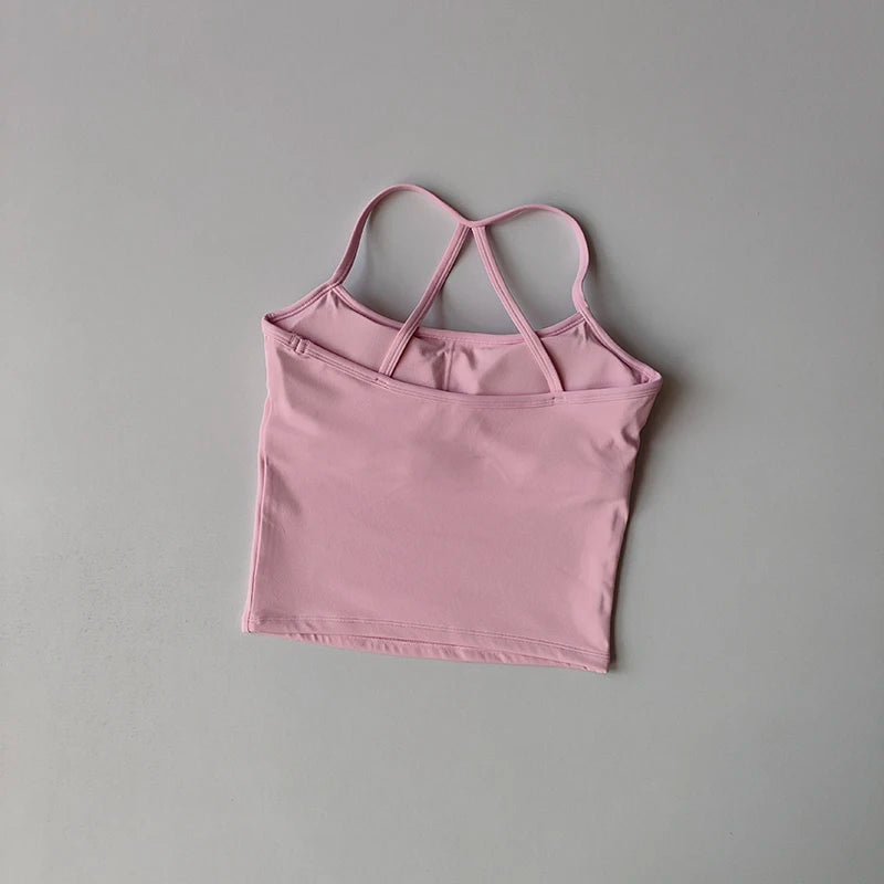 2 Piece Yoga Gym Set Halter Top Set Yoga High Waist Shorts Backless Tights Bra Vest Seamless Stretch Ribbed Shorts Set - The Clothing Company Sydney