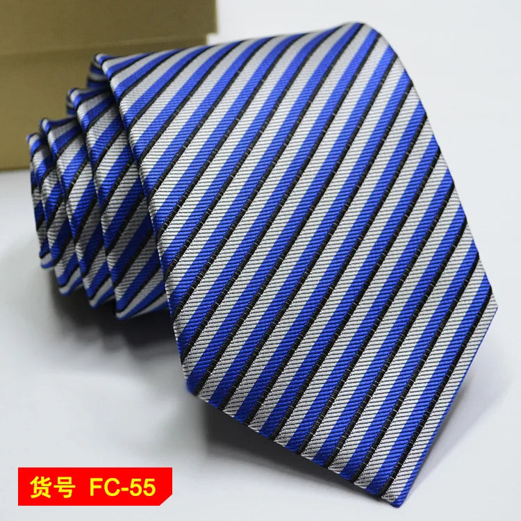 Men's Jacquard floral and solid neckties from The Clothing Company Sydney, featuring 7-8cm width, styled as accessories.