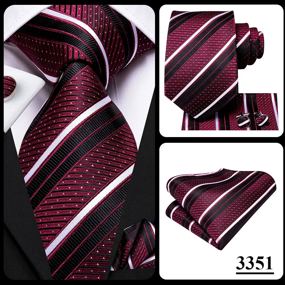Blue paisley silk tie set with matching cufflinks and hanky, men's accessories by The Clothing Company Sydney.