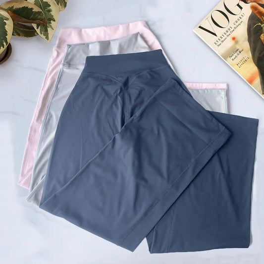 Flared Straight Leg Leggings Woman Wide-leg Pants Yoga Gym Running Breathable Fitness Clothing Versatile Casual Pants