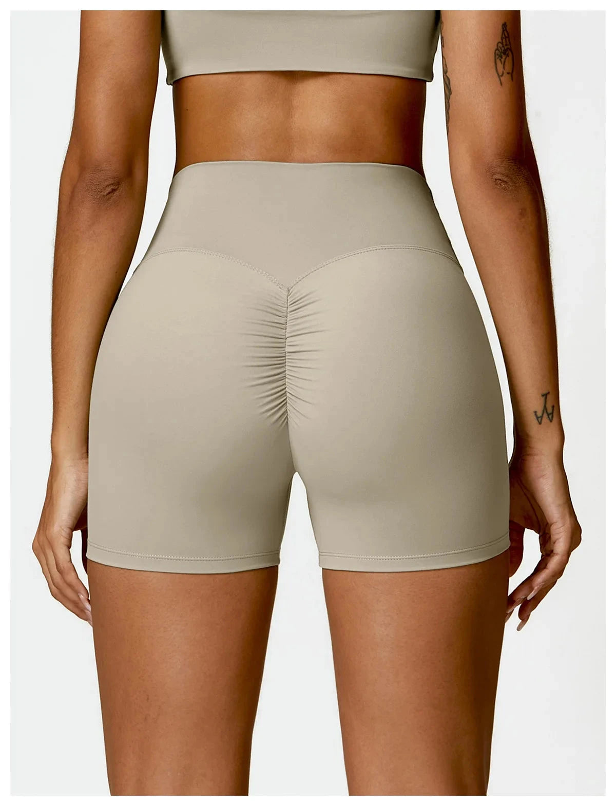 Women’s fitness cycling shorts by The Clothing Company Sydney, high-waist, quick-dry, soft workout leggings for yoga and biking.