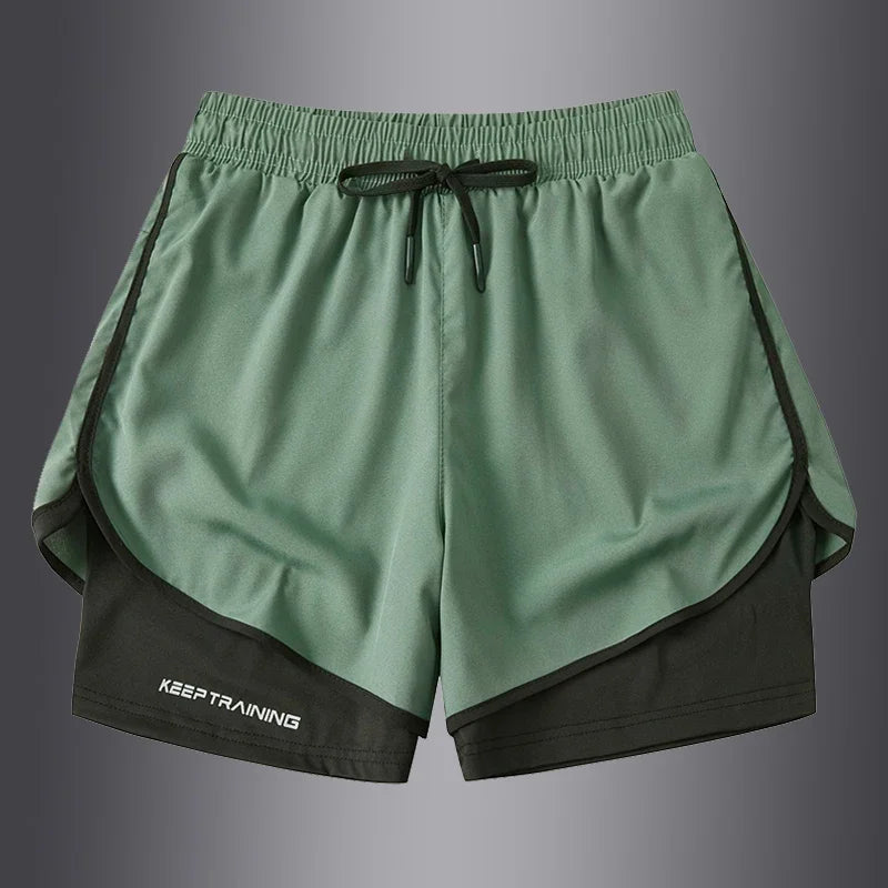 Two-layered gym running shorts by The Clothing Company Sydney, lightweight fitness shorts with a comfortable fit.
