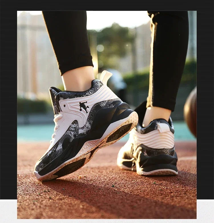 Kids basketball shoes by The Clothing Company Sydney, featuring non-slip soles and sporty design for active play.