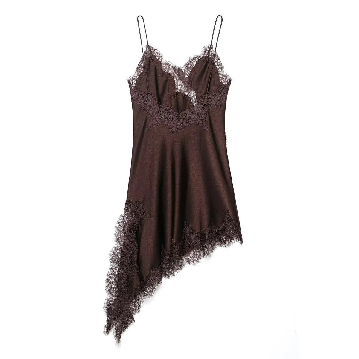 Lace Splicing Summer Sleeveless Asymmetry Dress Backless Slim Women's Party Sling Mini Dress The Clothing Company Sydney
