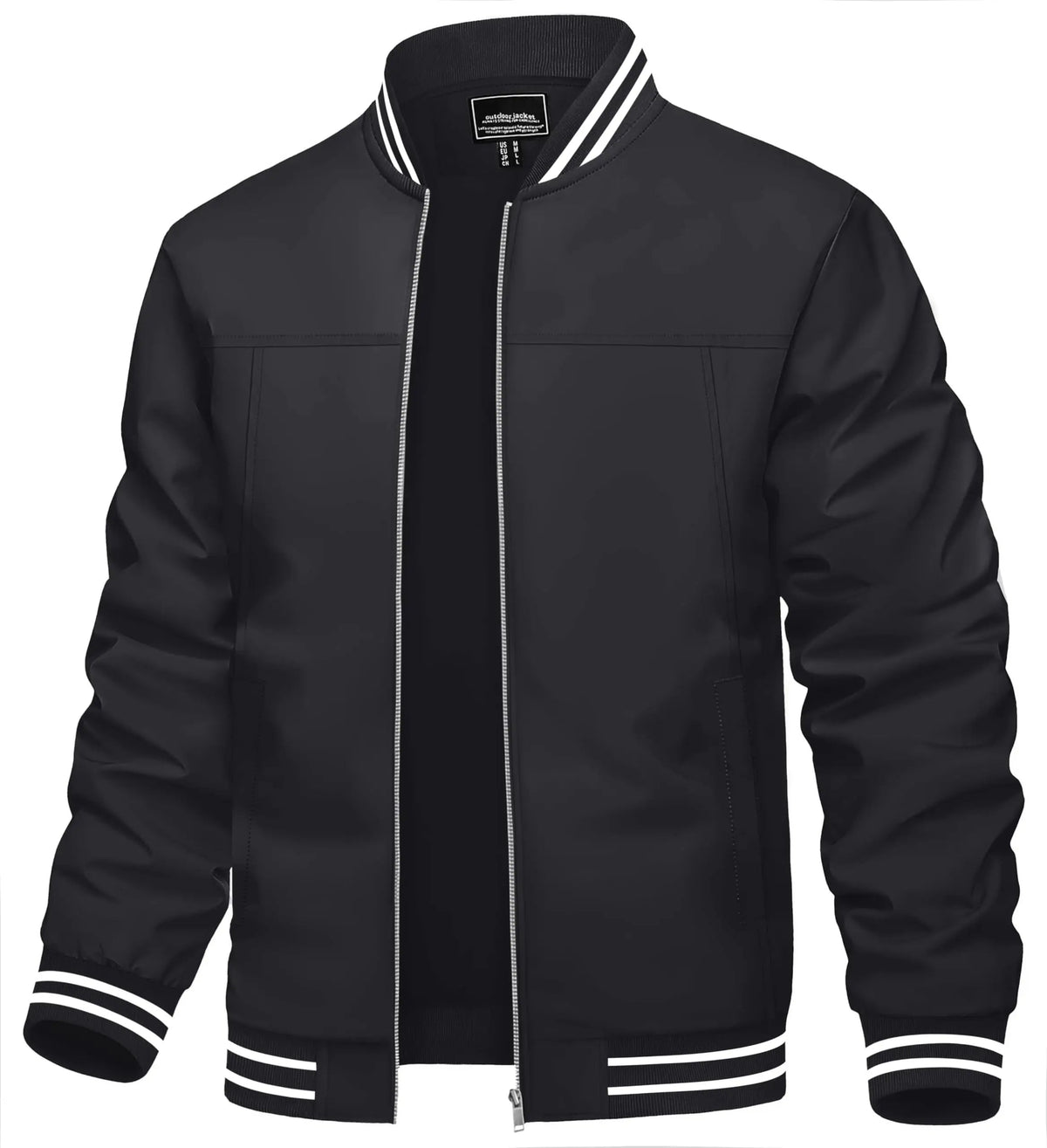 Lightweight men's waterproof spring autumn casual bomber jacket with full zip, windbreaker style, outdoor wear by The Clothing Company Sydney
