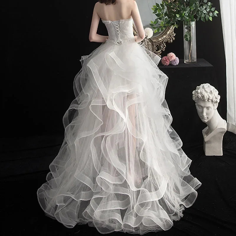 Long Back Light Wedding Dress Princess Fluffy Trailing Cake Skirt Wedding Dress The Clothing Company Sydney