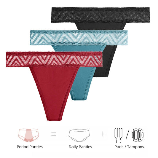 Women's Period Panties 4-Layer LeakProof Menstrual Thong Underwear Briefs The Clothing Company Sydney