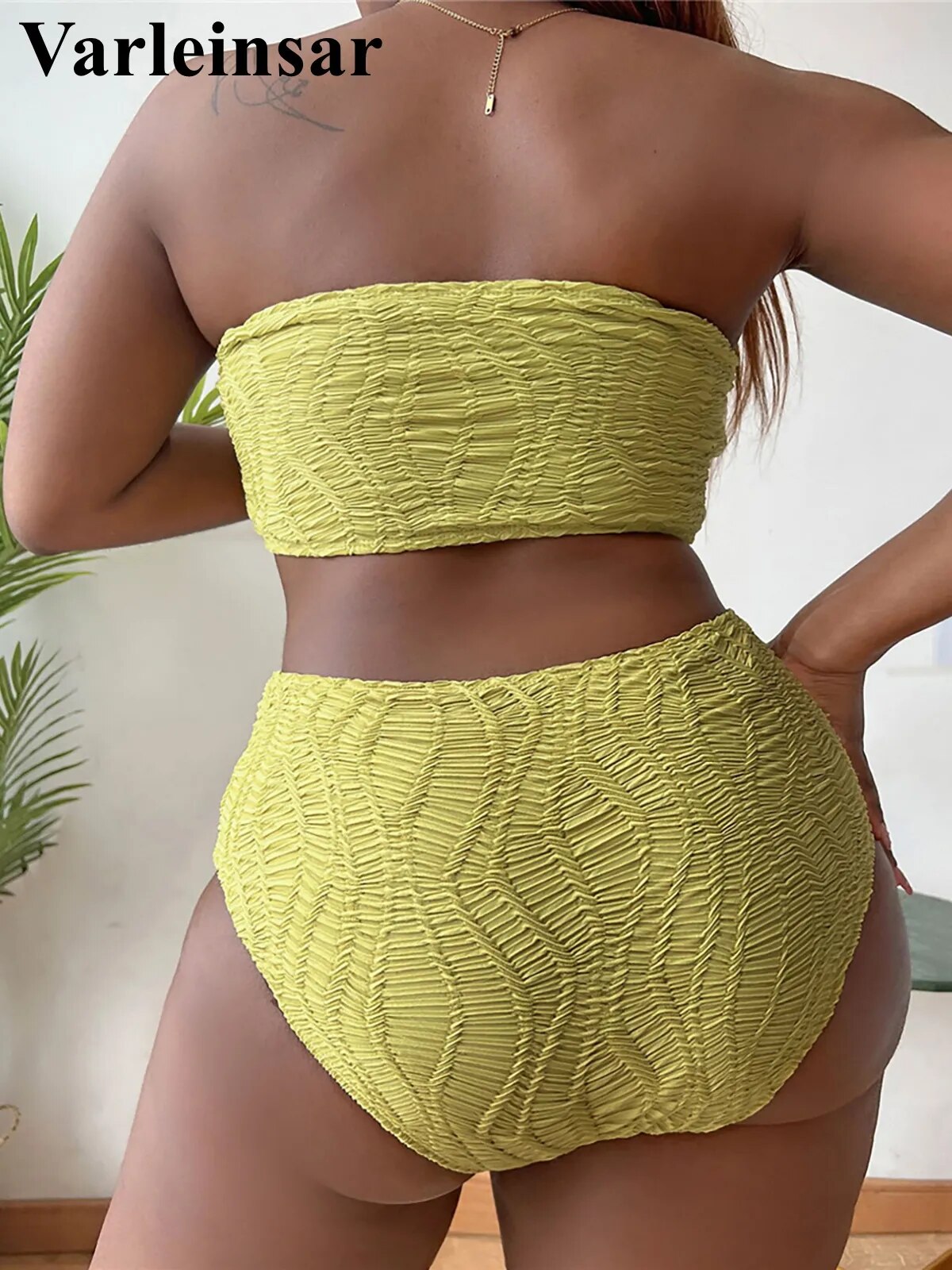 Plus size two-piece bandeau bikini swimsuit for women, featuring a stylish swimwear design by The Clothing Company Sydney