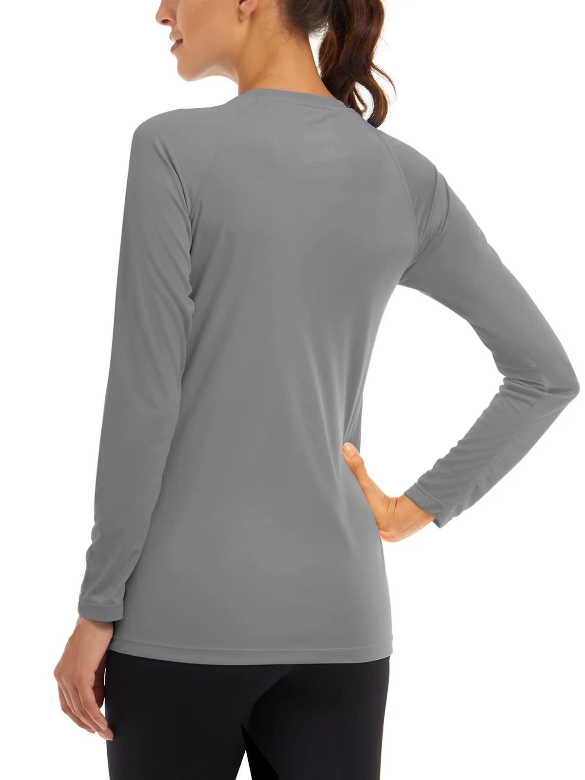Women's UPF 50+ quick dry T-shirt from The Clothing Company Sydney, long sleeve performance sun protection shirt for summer.