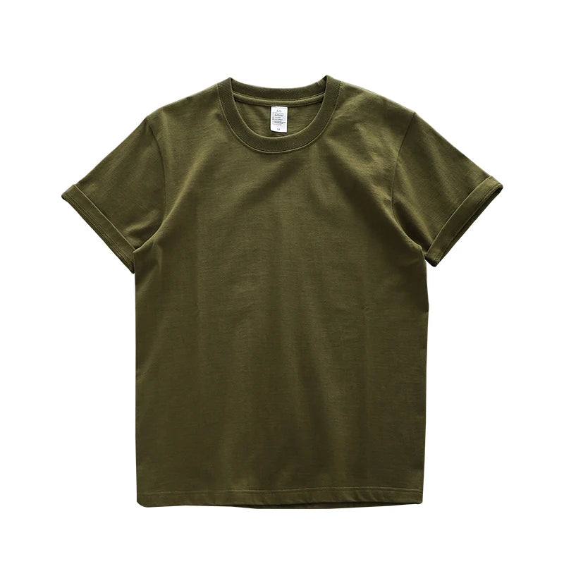 Men's oversized 280gsm heavy cotton T-shirt from The Clothing Company Sydney, casual summer short sleeve tee, front view.