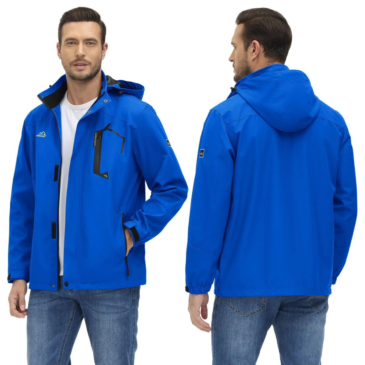 Lightweight Windbreaker Mens Mesh Lined Waterproof Rain Jacket Outdoor Fishing Hiking Jacket with Detachable Hood The Clothing Company Sydney