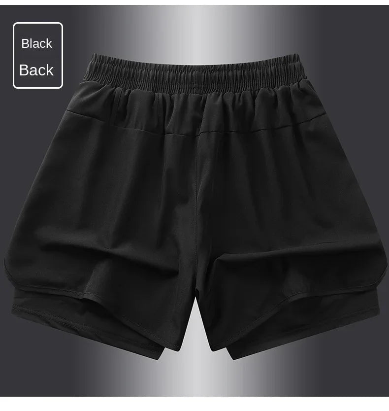 Two-layered gym running shorts by The Clothing Company Sydney, designed for comfort and performance during fitness activities.