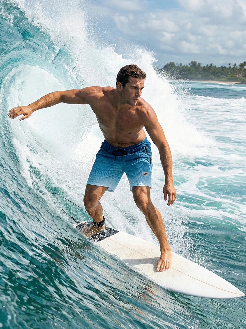 Men's beach mesh liner swim shorts with zipper pockets, quick dry casual board shorts from The Clothing Company Sydney.