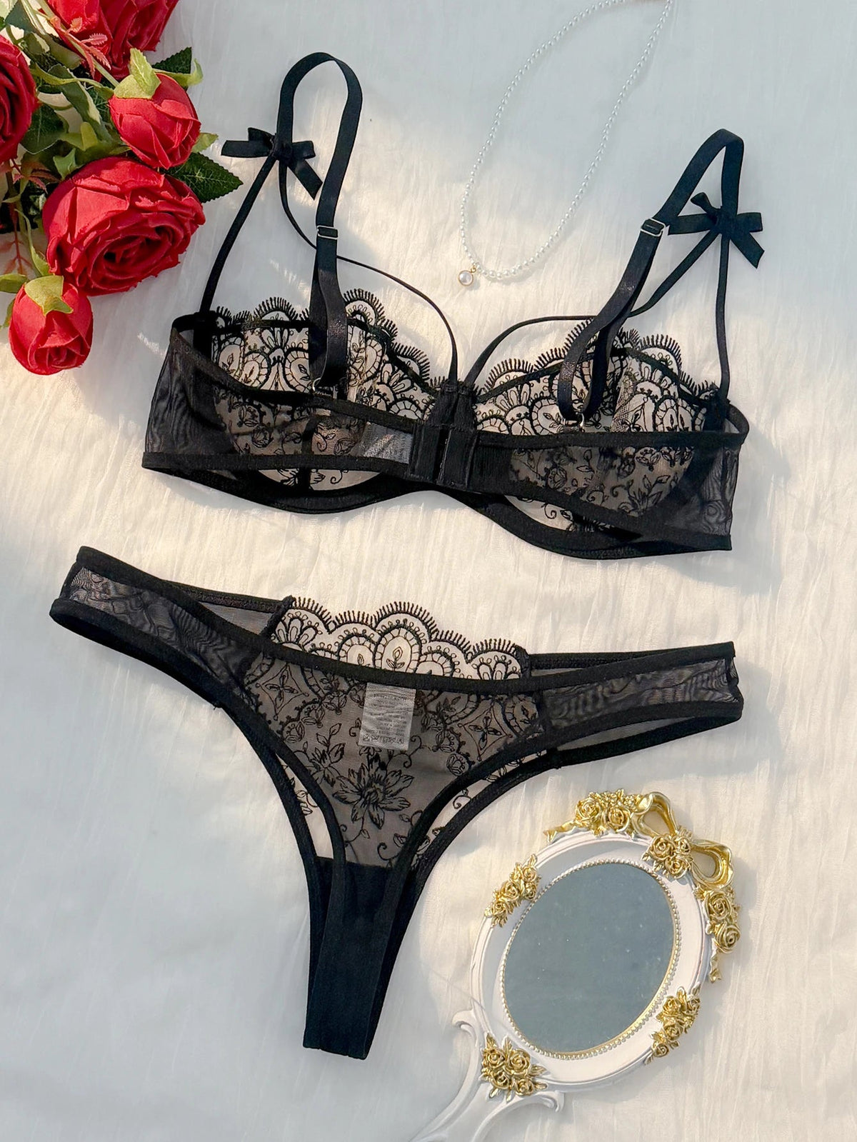 2 Piece Floral Pattern Bra and Brief underwear Lingerie set The Clothing Company Sydney