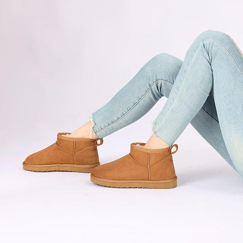 Women’s classic snow boots by The Clothing Company Sydney, warm ankle-length footwear with a short, stylish design.