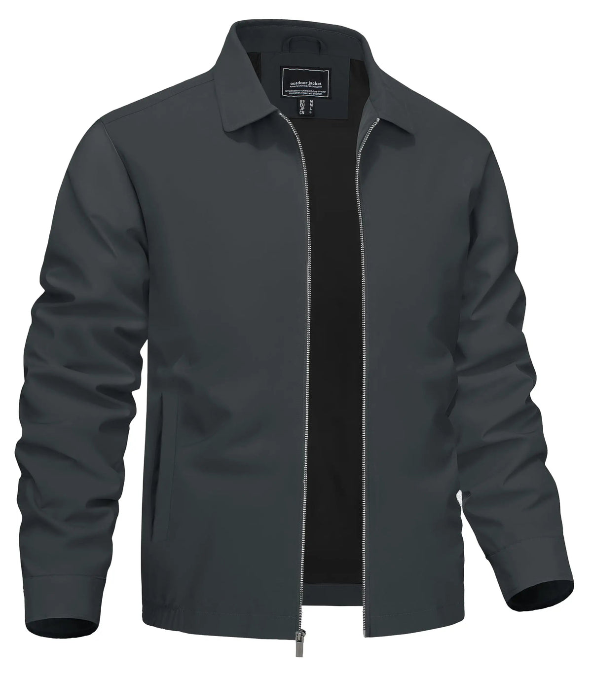 Lightweight Work Jackets Mens Fashion Tunic Style Zipper Pockets Bomber Jackets Full Zip Spring Fall Outerwear The Clothing Company Sydney