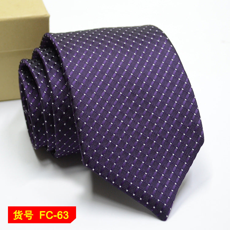 Men's Jacquard tie from The Clothing Company Sydney featuring floral and solid designs, 7-8cm width, stylish accessories for formal wear.