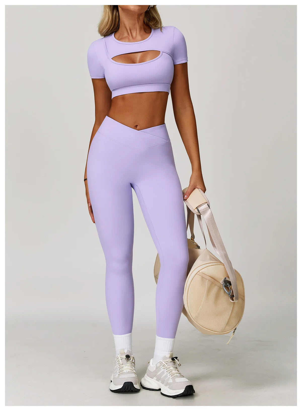 Women's fitness yoga and gym sportswear set from The Clothing Company Sydney, includes sports bra and matching leggings.