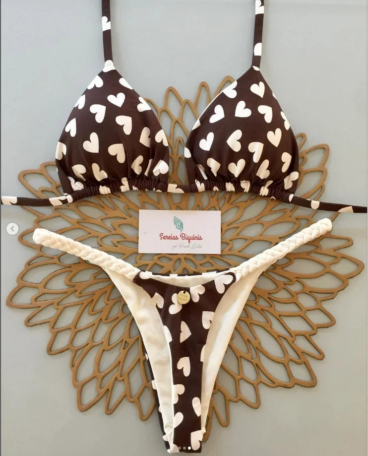 2 Piece Swimwear Leopard Printed Micro Bikini Set Striped Beachwear Summer Swimsuit Two-pieces Thong Bathing Suit