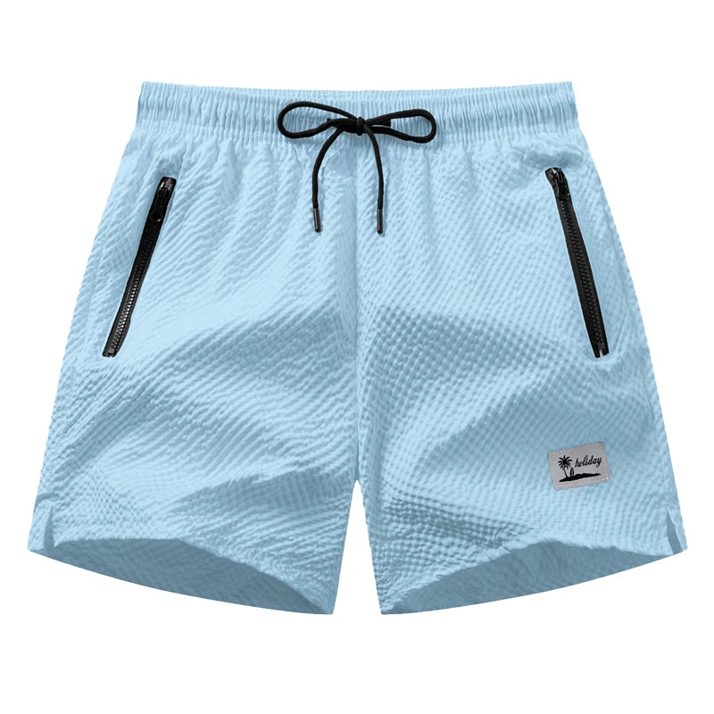 Men's beach mesh liner summer board shorts with zipper pockets, quick-dry swim trunks by The Clothing Company Sydney.