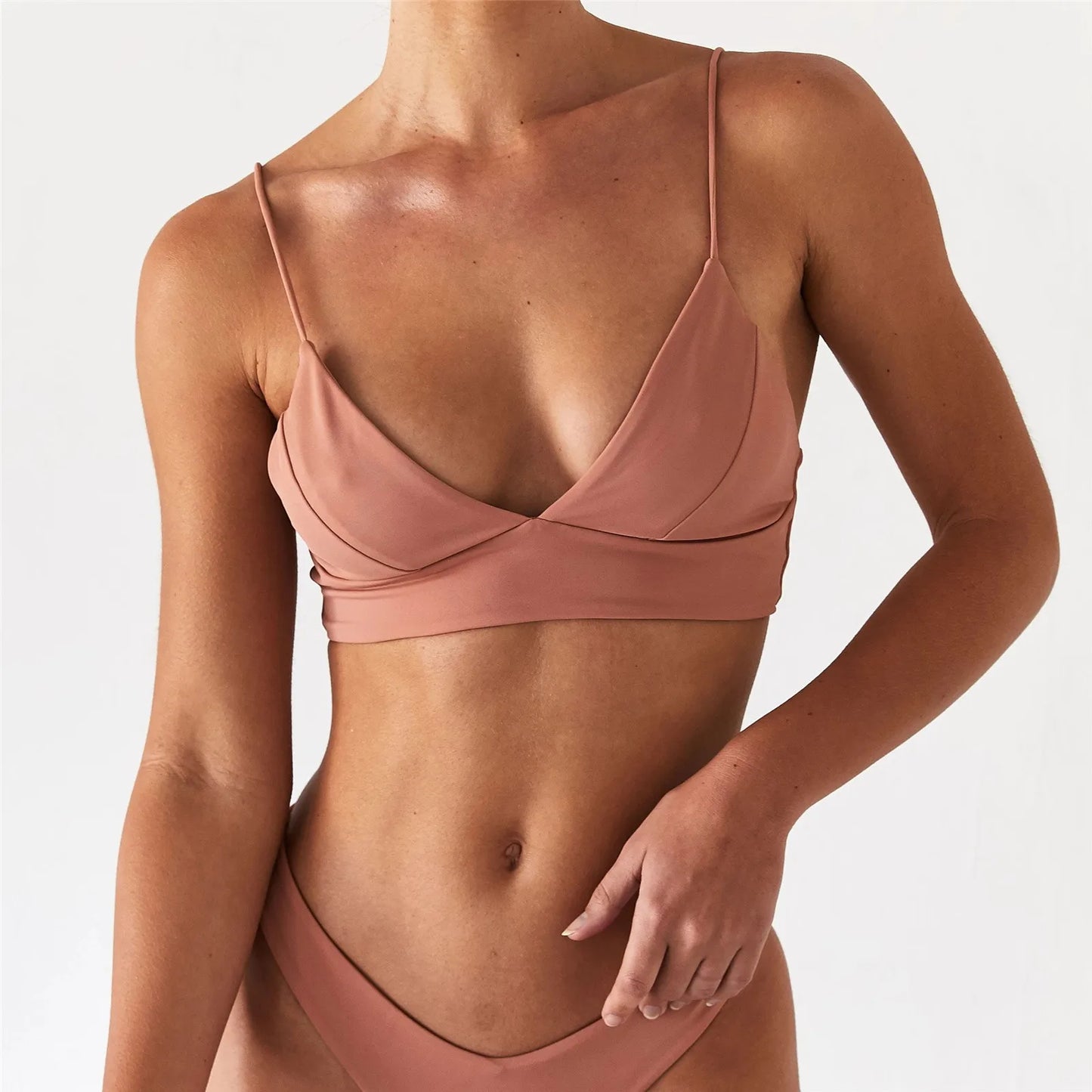 2 Piece Women's Push Up High Cut Bikini Set Two Piece Low Waist Swimsuit Fashion Swimming Set With Chest Pad Swimwear - The Clothing Company Sydney