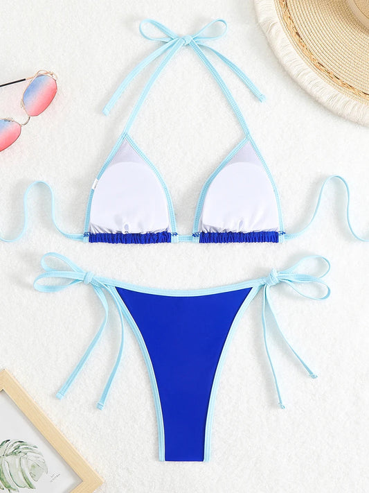 2 Piece Triangle Halter Bikini Swimsuit Women String Swimwear Bathers Bathing Swimming Swim Suit Beachwear The Clothing Company Sydney